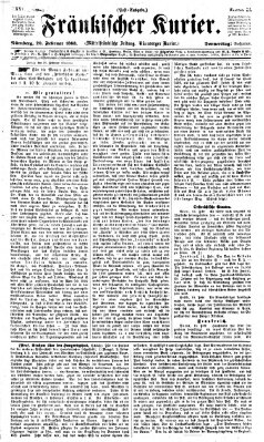 Fränkischer Kurier Donnerstag 20. Februar 1868