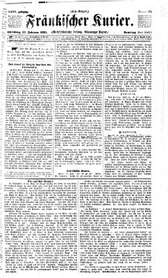 Fränkischer Kurier Samstag 22. Februar 1868