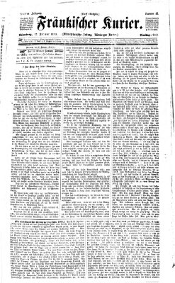 Fränkischer Kurier Dienstag 12. Januar 1869