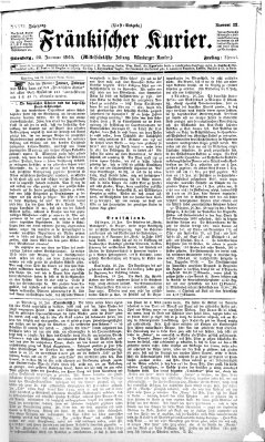 Fränkischer Kurier Freitag 22. Januar 1869