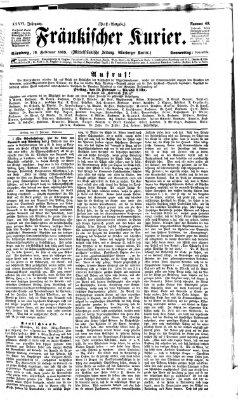 Fränkischer Kurier Donnerstag 18. Februar 1869