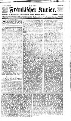 Fränkischer Kurier Samstag 20. Februar 1869