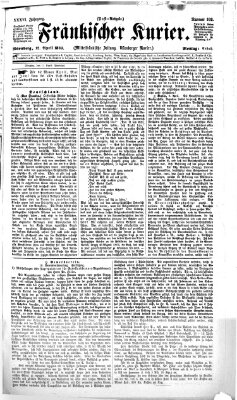 Fränkischer Kurier Montag 12. April 1869