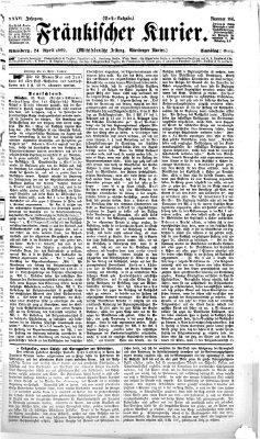 Fränkischer Kurier Samstag 24. April 1869