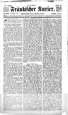 Fränkischer Kurier Dienstag 27. April 1869