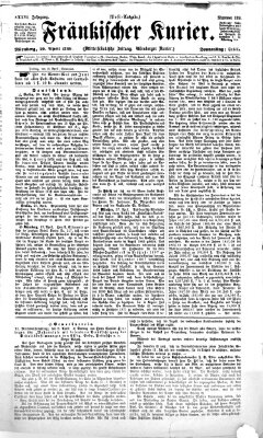 Fränkischer Kurier Donnerstag 29. April 1869