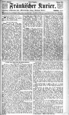 Fränkischer Kurier Samstag 11. September 1869