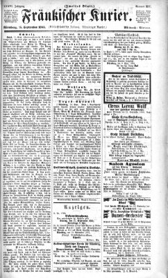 Fränkischer Kurier Mittwoch 15. September 1869