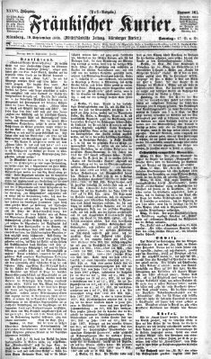 Fränkischer Kurier Sonntag 19. September 1869