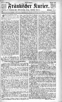 Fränkischer Kurier Mittwoch 29. September 1869