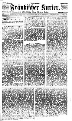 Fränkischer Kurier Montag 22. November 1869