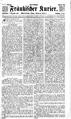 Fränkischer Kurier Dienstag 7. Dezember 1869