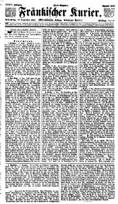 Fränkischer Kurier Freitag 17. Dezember 1869