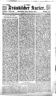 Fränkischer Kurier Samstag 1. Januar 1870