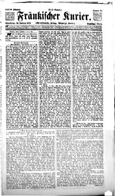 Fränkischer Kurier Samstag 22. Januar 1870