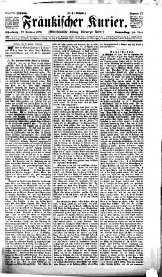 Fränkischer Kurier Donnerstag 27. Januar 1870