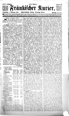 Fränkischer Kurier Freitag 11. Februar 1870