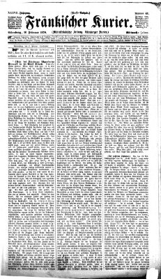 Fränkischer Kurier Mittwoch 16. Februar 1870