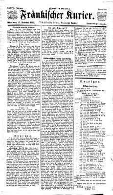 Fränkischer Kurier Donnerstag 17. Februar 1870