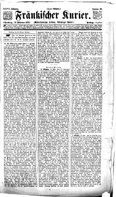 Fränkischer Kurier Freitag 18. Februar 1870
