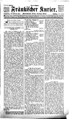 Fränkischer Kurier Dienstag 22. Februar 1870