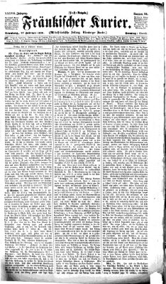 Fränkischer Kurier Sonntag 27. Februar 1870