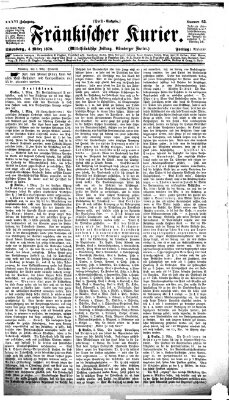 Fränkischer Kurier Freitag 4. März 1870