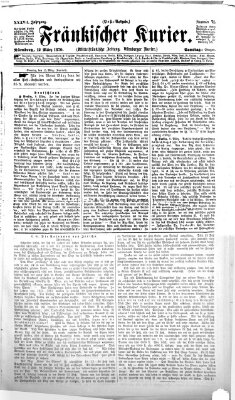 Fränkischer Kurier Samstag 12. März 1870