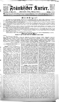 Fränkischer Kurier Dienstag 15. März 1870