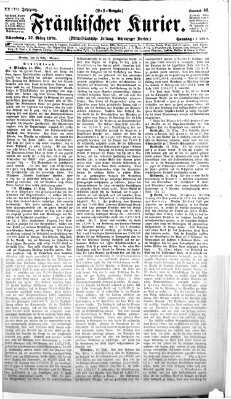 Fränkischer Kurier Sonntag 27. März 1870