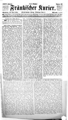 Fränkischer Kurier Mittwoch 20. April 1870