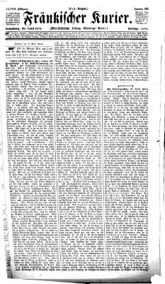 Fränkischer Kurier Freitag 29. April 1870