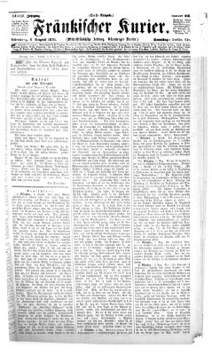 Fränkischer Kurier Samstag 6. August 1870