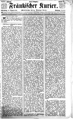 Fränkischer Kurier Montag 8. August 1870