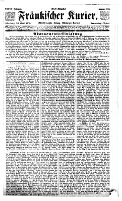 Fränkischer Kurier Donnerstag 29. September 1870