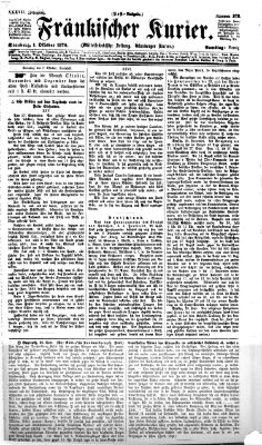 Fränkischer Kurier Samstag 1. Oktober 1870