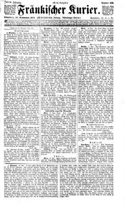 Fränkischer Kurier Sonntag 20. November 1870