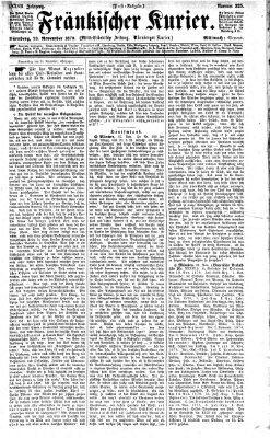 Fränkischer Kurier Mittwoch 23. November 1870