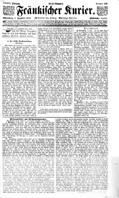 Fränkischer Kurier Mittwoch 7. Dezember 1870