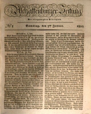 Aschaffenburger Zeitung Samstag 5. Januar 1822