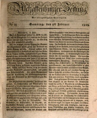 Aschaffenburger Zeitung Samstag 9. Februar 1822