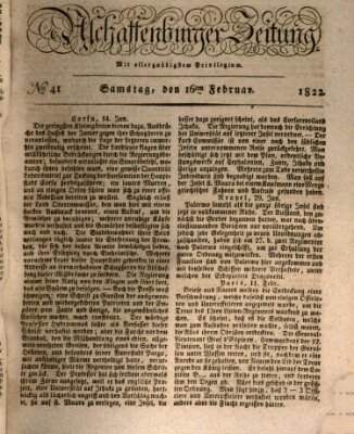 Aschaffenburger Zeitung Samstag 16. Februar 1822