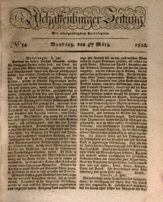 Aschaffenburger Zeitung Montag 4. März 1822