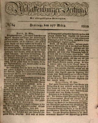 Aschaffenburger Zeitung Freitag 15. März 1822