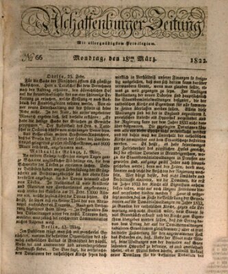 Aschaffenburger Zeitung Montag 18. März 1822