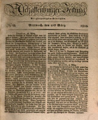 Aschaffenburger Zeitung Mittwoch 20. März 1822