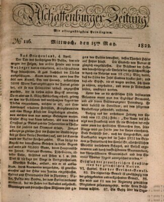 Aschaffenburger Zeitung Mittwoch 15. Mai 1822