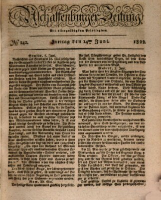 Aschaffenburger Zeitung Freitag 14. Juni 1822