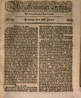 Aschaffenburger Zeitung Freitag 28. Juni 1822