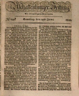 Aschaffenburger Zeitung Samstag 29. Juni 1822